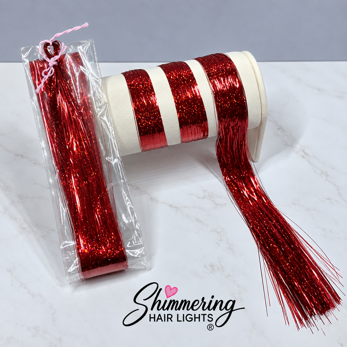 Red Delicious Hair Tinsel | Shimmer
