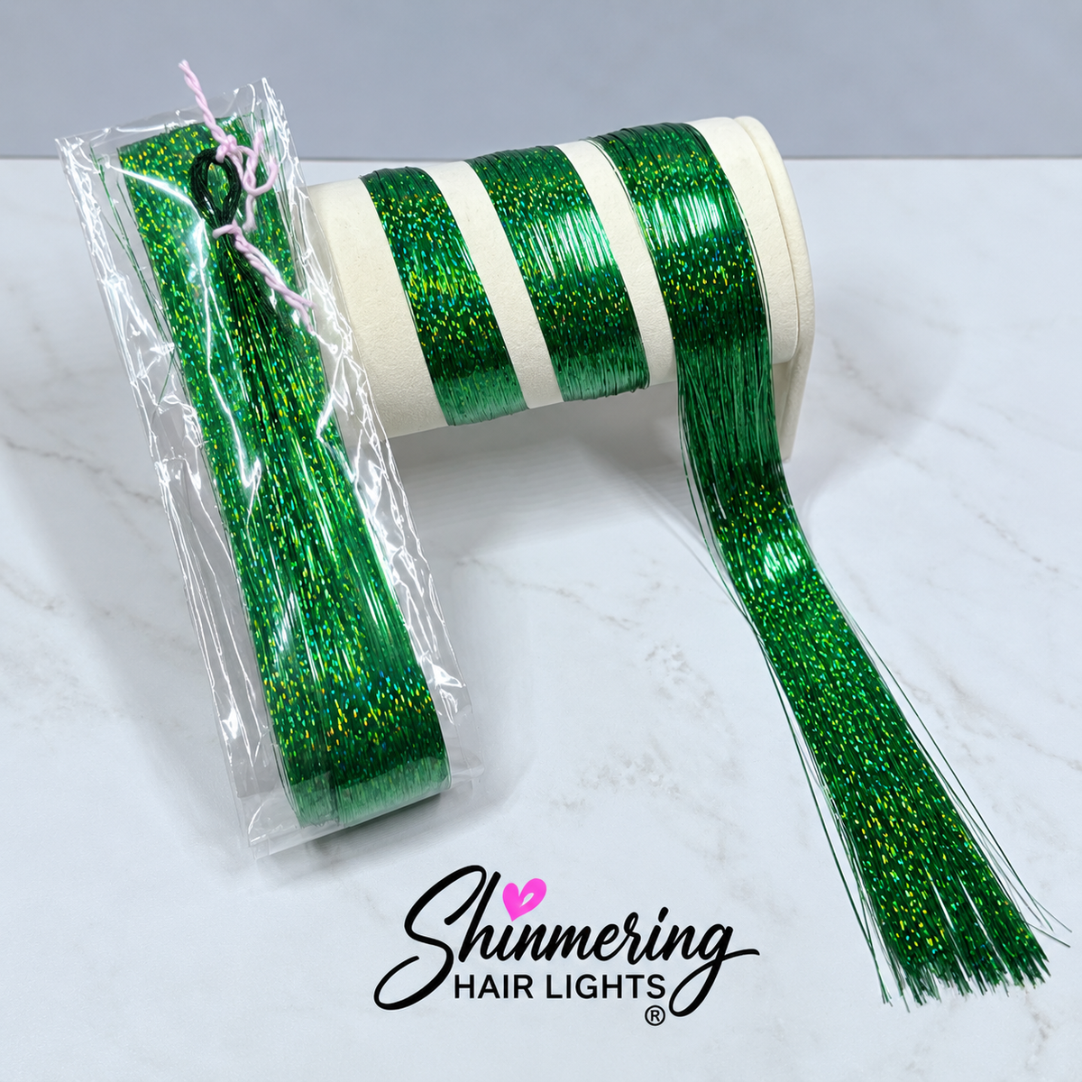 Emerald Hair Tinsel | Shimmer