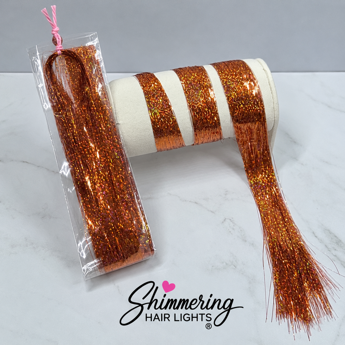 Copper Penny Hair Tinsel | Shimmer