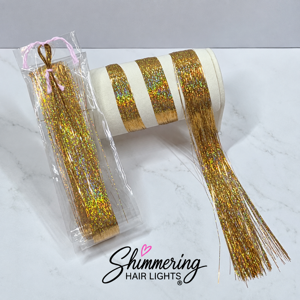 14k Gold Hair Tinsel | Shimmer