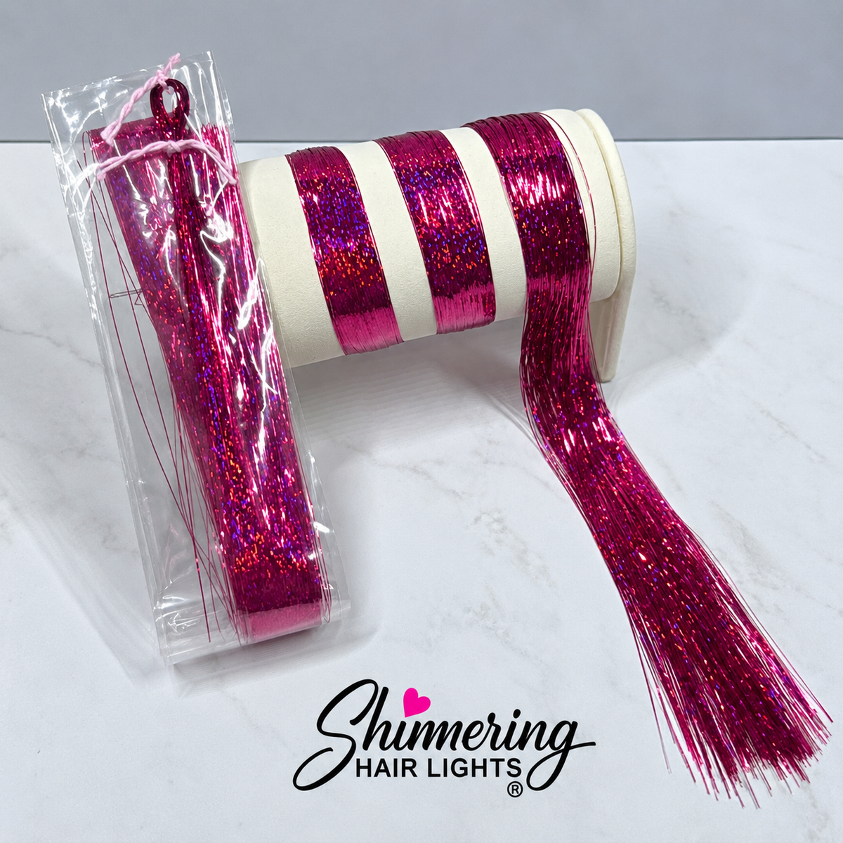 Enchanted Rose Hair Tinsel | Shimmer