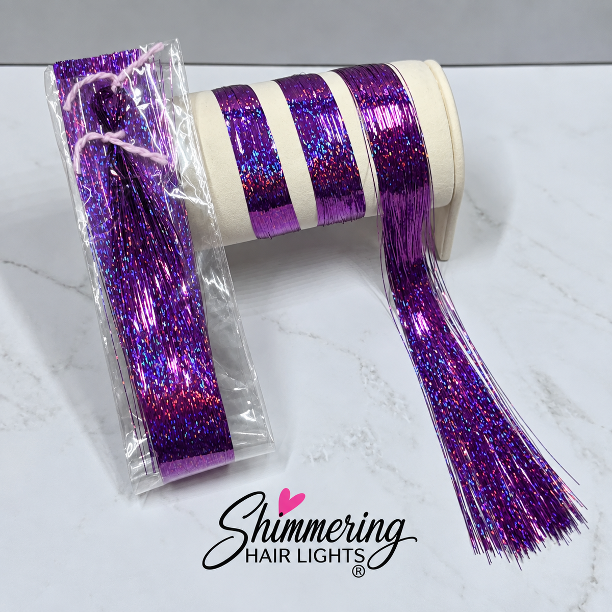 Wild Violet Hair Tinsel | Shimmer